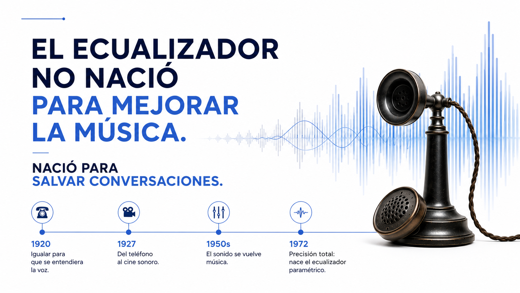El ecualizador no nació para mejorar la música. Nació para salvar conversaciones.